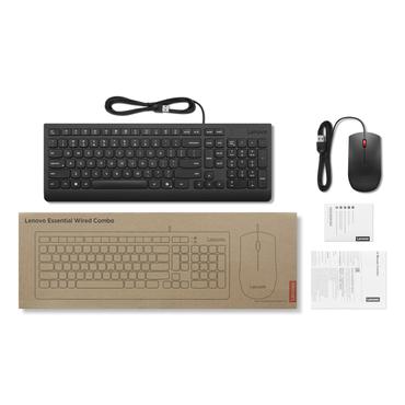 Lenovo 4X31R64400 tastatur Mus inkluderet Universel USB US engelsk Sort