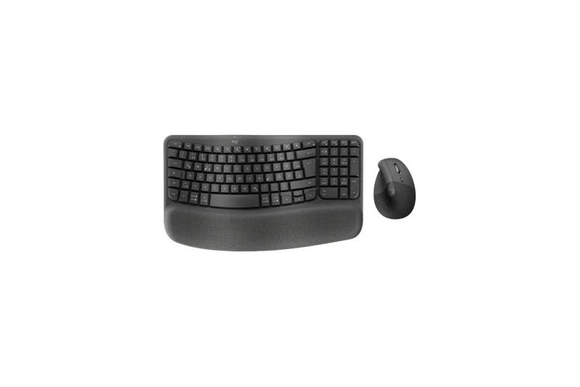 Logitech Wave Keys and Lift Combo - sæt med mus og tastatur - QWERTZ - tysk - grafit Indgangsudstyr