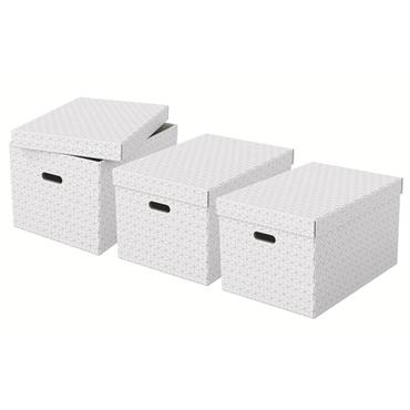 Esselte - presentkartong - stor - 51 cm x 35.5 cm x 30.5 cm - vit - paket med 3