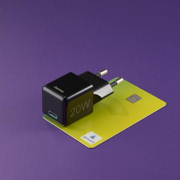 Hama ładowarka sieciowa supermini 20W PD/QC 1x USB-C czarna