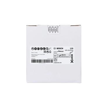 Bosch Expert for Metal R444 - Polierscheibe - f&uuml;r Metall - 125 mm - X-LOCK - rund - K&ouml;rnung: 120 (2608619176)