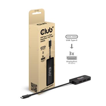 Club 3D CSV-1553 - dockningsstation - USB-C / Thunderbolt 4 - 3 x DP++
