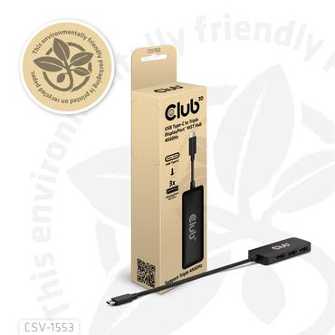 Club 3D CSV-1553 - dockningsstation - USB-C / Thunderbolt 4 - 3 x DP++