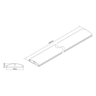 Multibrackets M Universal Cable Cover Super Slim - kabelkanal
