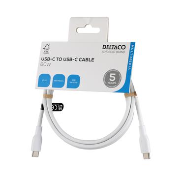 DELTACO - USB typ C-kabel - 24 pin USB-C till 24 pin USB-C - 1.5 m