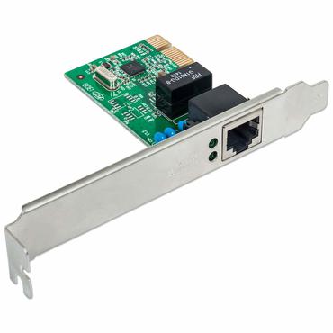 Intellinet Gigabit PCI Express Network Card, 10/100/1000 Mbps PCI Express RJ45 Ethernet Card - n&auml;tverksadapter - PCIe - Gigabit Ethernet