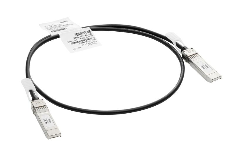 HPE Aruba Networking Networking Instant On 10G SFP+ to SFP+ 1m Direct Attach Copper Cable InfiniBand og fiberoptisk kabel SFP+ Sort, Sølv
