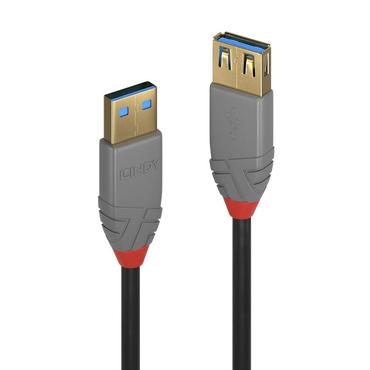 Lindy 36761 USB-kabel USB 3.2 Gen 1 (3.1 Gen 1) 1 m USB A Sort