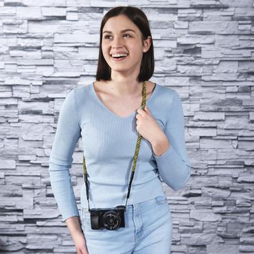 Hama Kameragurt  Braid 120 schwarz/gelb