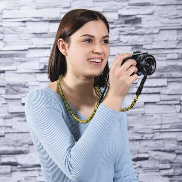 Hama Kameragurt  Braid 120 schwarz/gelb