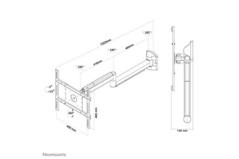 Neomounts FPMA-HAW050 f&auml;ste - f&ouml;r LCD-display - vit