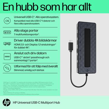 HP Universal USB-C Multiport Hub - dockingstation - USB-C - HDMI, DP