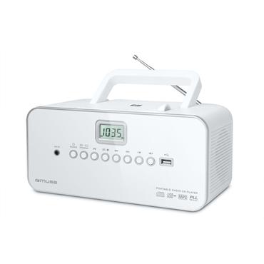 Muse M-28RDW bærbar stereosystem Digital 3 W FM, MW Hvid MP3-afspilning