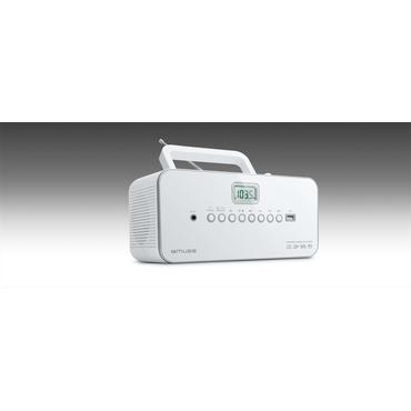 Muse M-28RDW bærbar stereosystem Digital 3 W FM, MW Hvid MP3-afspilning