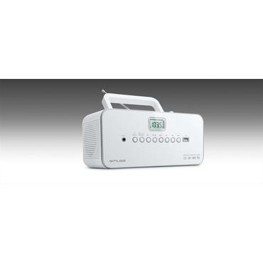 Muse M-28RDW bærbar stereosystem Digital 3 W FM, MW Hvid MP3-afspilning