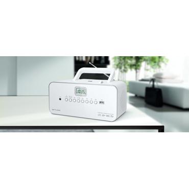 Muse M-28RDW bærbar stereosystem Digital 3 W FM, MW Hvid MP3-afspilning