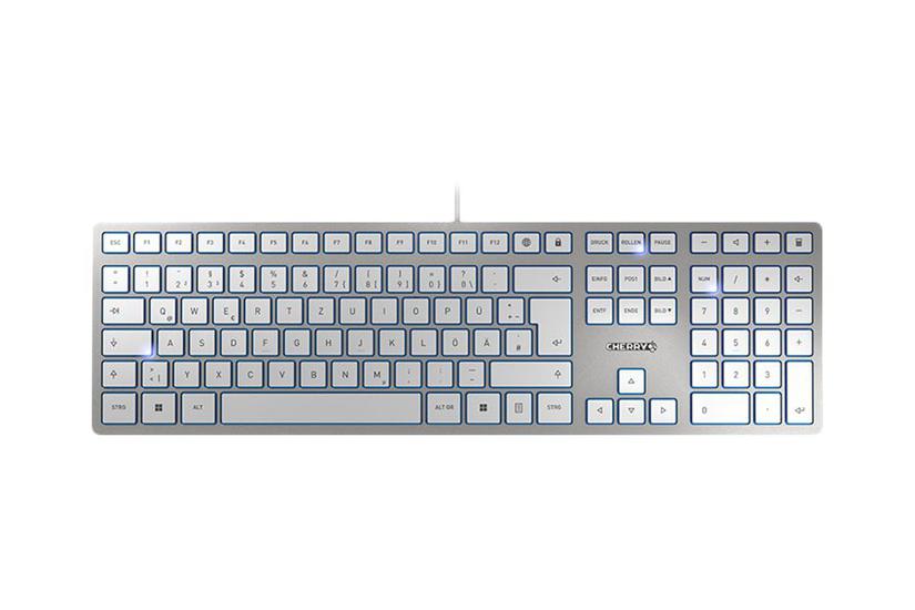 CHERRY KC 6000 SLIM - tastatur - QWERTY - UK - sølv Indgangsudstyr