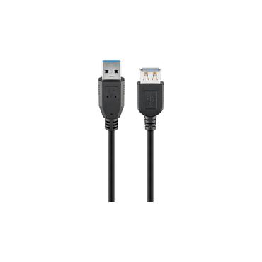 goobay - USB-f&ouml;rl&auml;ngningskabel - USB typ A till USB typ A - 5 m