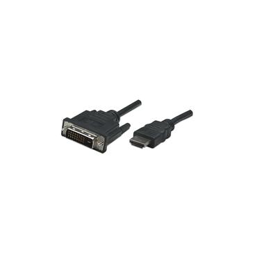 Manhattan 322782 videokabel adapter 1 m HDMI Type A (Standard) DVI-D Sort