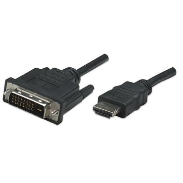 Manhattan 322782 videokabel adapter 1 m HDMI Type A (Standard) DVI-D Sort
