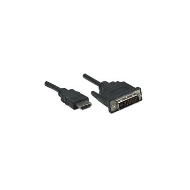 Manhattan 322782 videokabel adapter 1 m HDMI Type A (Standard) DVI-D Sort