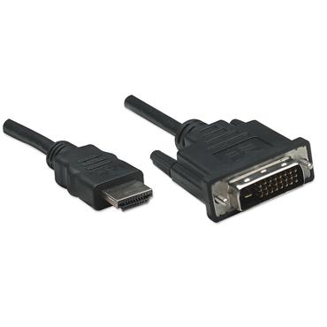 Manhattan 322782 videokabel adapter 1 m HDMI Type A (Standard) DVI-D Sort
