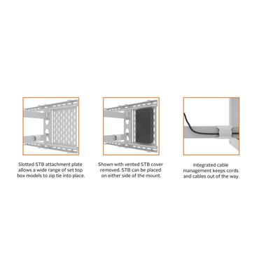 Multibrackets M Hospitality Flexarm with STB Enclosure konsol - för LCD-display - vit