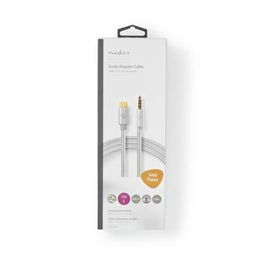 USB-Adapter- USB 2.0- USB-Typ-C Stecker- 3.5 mm- 1.00 m- rund- (CCTB65940AL10)