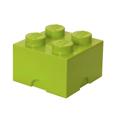 LEGO Storage Brick 4Light Yellowish Green Legetøjsopbevaringsboks Fritstående Lysegrøn