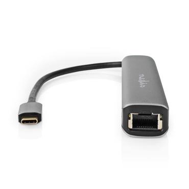 Nedis CCBW64230AT02 dockingstation USB 3.2 Gen 1 (3.1 Gen 1) Type-C Anthracit