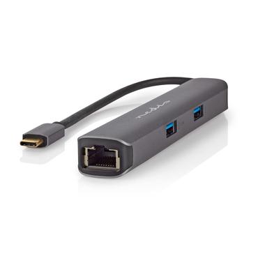 Nedis CCBW64230AT02 dockingstation USB 3.2 Gen 1 (3.1 Gen 1) Type-C Anthracit