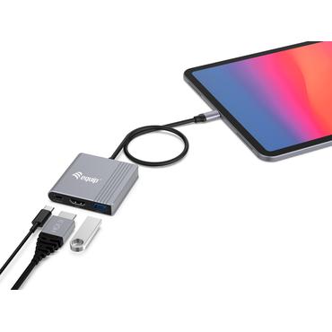 Equip Adapter USB-C -> HDMI,USB3.0,PD        4K60Hz 0.15m gr