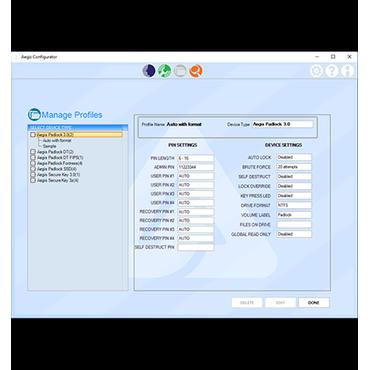 Apricorn Aegis Configurator - sikkerhedskonfigurator