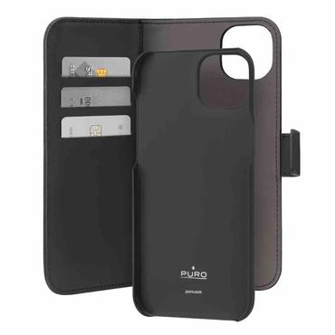 PURO Wallet Detachable - Etui 2w1 iPhone 15 Plus (czarny)
