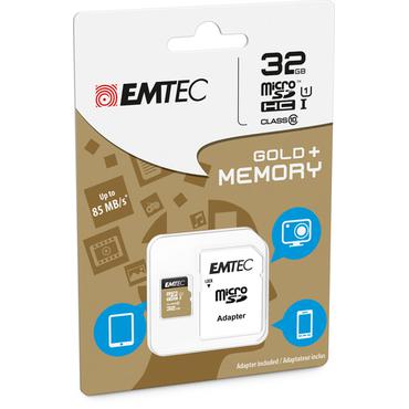 Emtec microSD Class10 Gold+ 32GB MicroSDHC Klasse 10