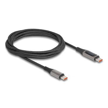 Delock USB 2.0 Cable USB Type-C™ male to male 100 W with power indication 2 m