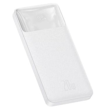 Powerbank Baseus Bipow 10000mAh, 2xUSB, USB-C, 20W (biały)