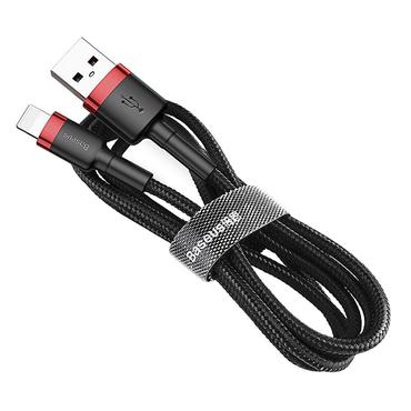 Kabel USB Baseus CALKLF-G91 (USB 2.0 M - Lightning M  1m  kolor czarno-czerwony)