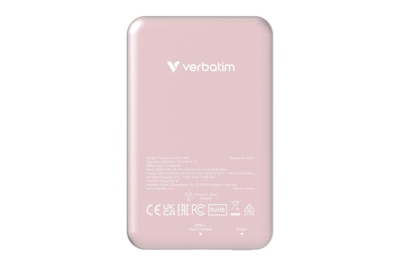 Verbatim Charge 'n' Go Magnetisk Trådløs Powerbank Li-pol 24-pin USB-C 20W