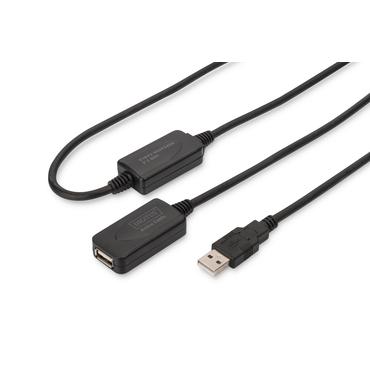 DIGITUS USB 2.0 Repeater Cable DA-73102 - USB-f&ouml;rl&auml;ngningskabel - USB till USB - 20 m