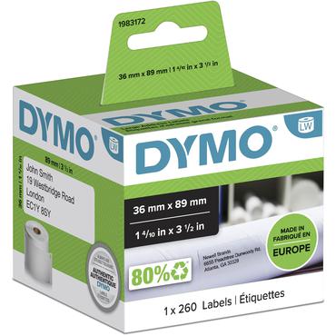 DYMO LabelWriter Large - adresseetiketter - 260 etikette(r) - 89 x 36 mm