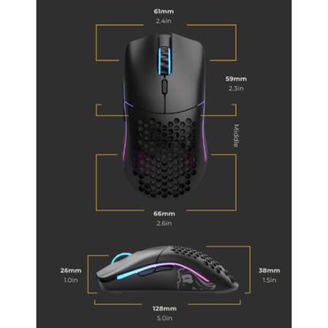 Glorious Model O - mus - 2.4 GHz - mattsvart