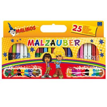Malinos 300029 marker og tush-pen Flerfarvet 25 stk