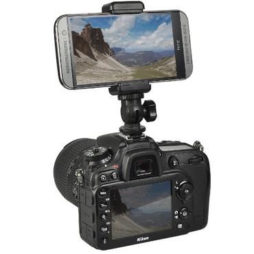 Kaiser Smartphone Mount black with 2 tripod sockets 6015