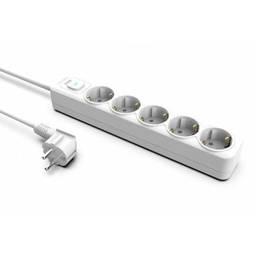 INCA Steckdosenleiste IPW-44GB  5fach, LED Anz. Wei&Atilde;    1,5m