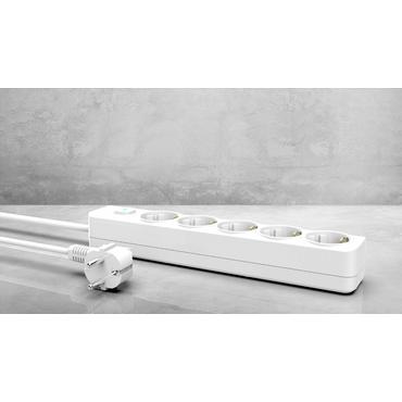 INCA Steckdosenleiste IPW-44GB  5fach, LED Anz. Wei&Atilde;    1,5m