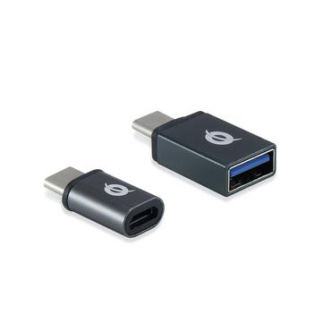Conceptronic 110515107201 DONN04G USB-C to USB A/MicroB OTG Adapter 2-Pack, 10Gbps