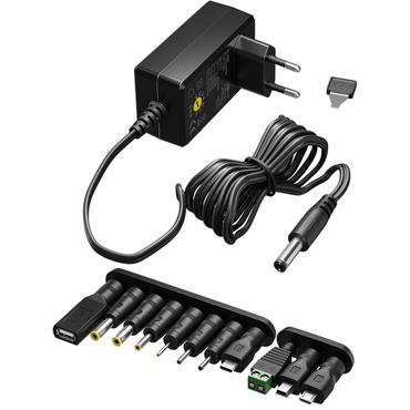 Universal Power Supply 3 V - 12 V, Max. 12 W, A - incl. 11 adapters  7 DC adapters plus USB-C&trade;, USB-