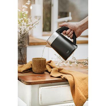 Adler AD 1372B elkedel 0,6 L 800 W Sort, Metallic