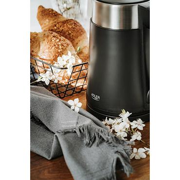 Adler AD 1372B elkedel 0,6 L 800 W Sort, Metallic